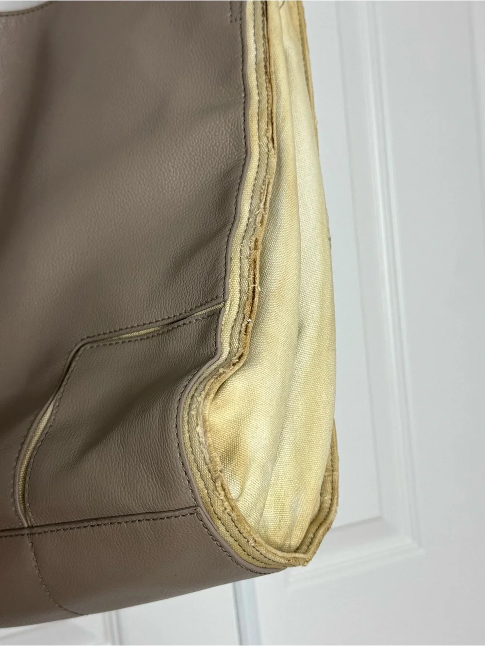 Tory Burch Ella Leather And Canvas Tote Bag